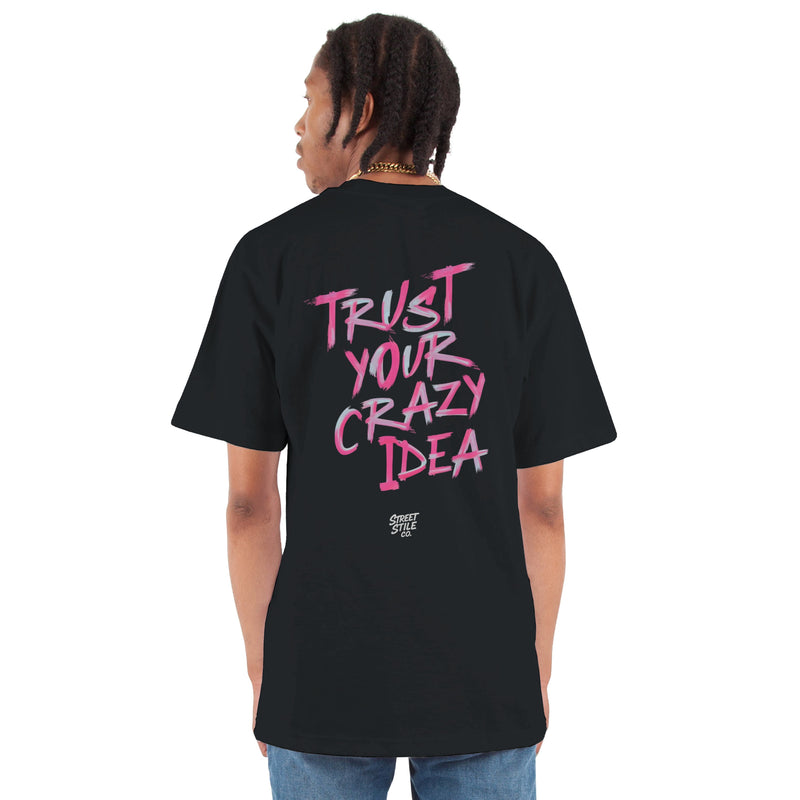 CAMISETA OVERSIZED TRUST YOUR CRAZY IDEA | STREET STILE | 100% ALGODÃO AMERICANO | CONFORTO PREMIUM