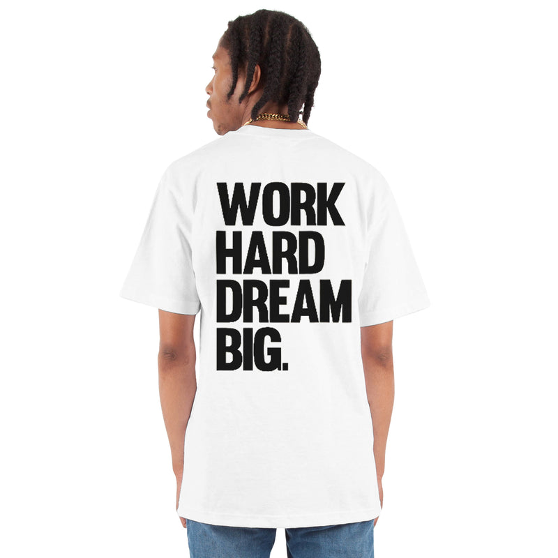 CAMISETA OVERSIZED WORK HARD DREAM BIG | STREET STILE | 100% ALGODÃO AMERICANO | CONFORTO PREMIUM