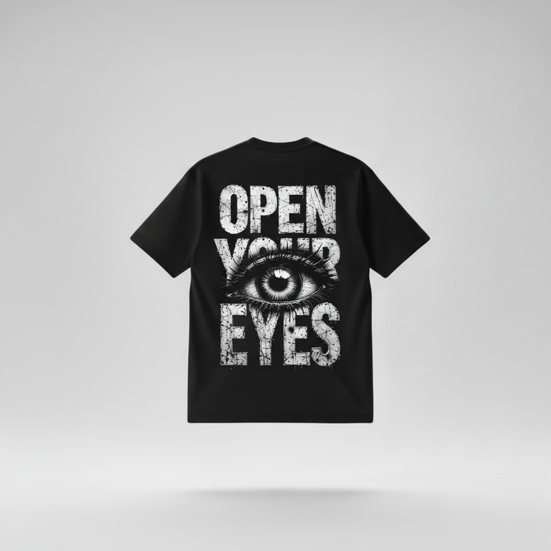 CAMISETA OVERSIZED OPEN YOUR EYES | STREET STILE | 100% ALGODÃO AMERICANO | CONFORTO PREMIUM