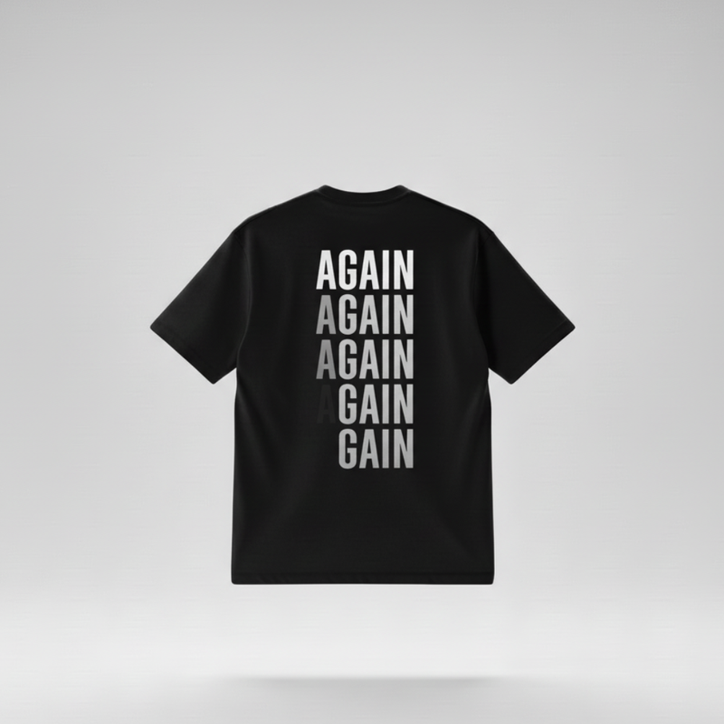 CAMISETA OVERSIZED AGAIN | STREET STILE | 100% ALGODÃO AMERICANO | CONFORTO PREMIUM